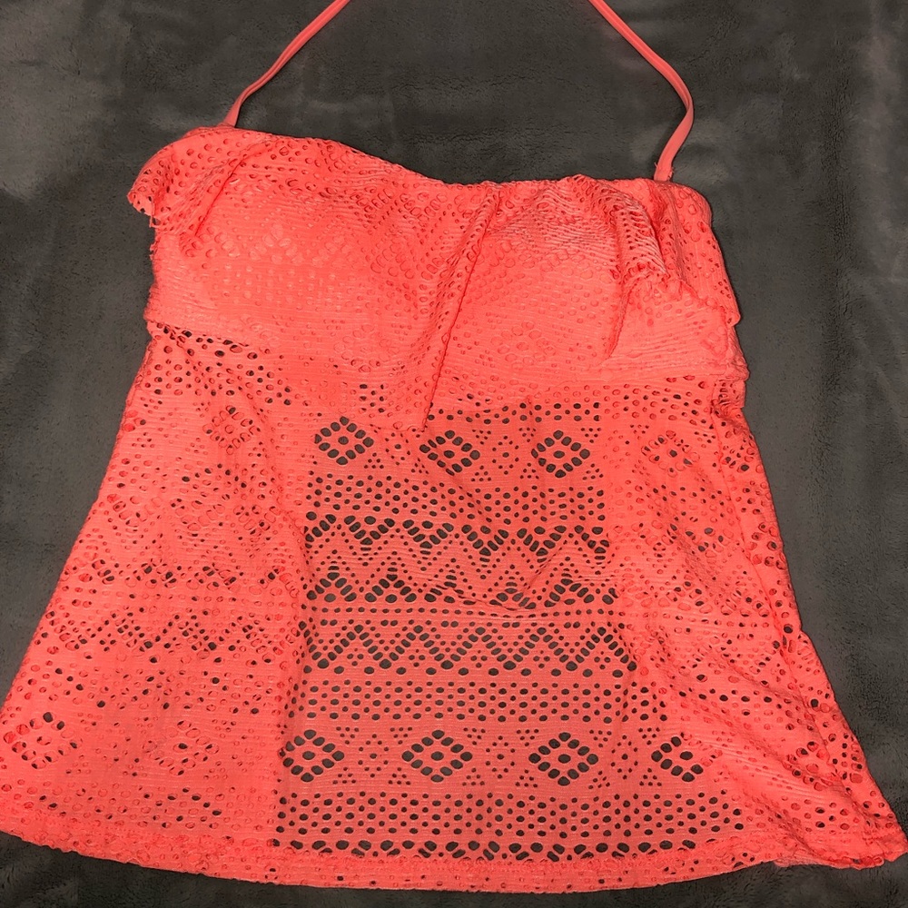 “ Malibu” bright orange/pink tankini